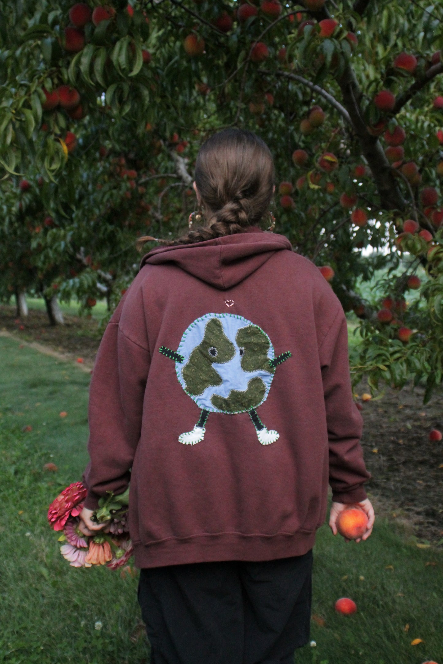 Take Care of the Earth Zip Up- L