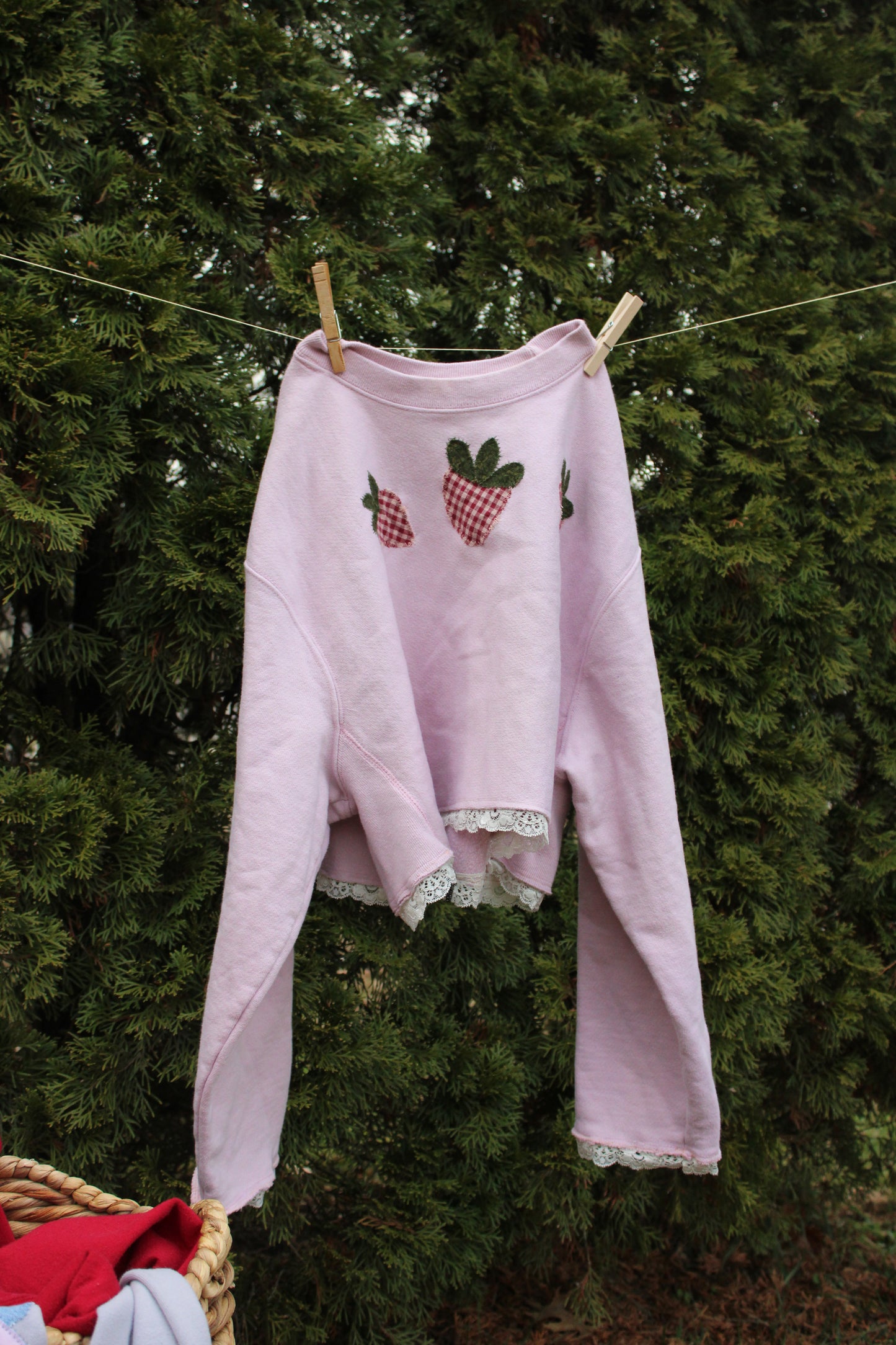 Berry Patch Cropped Sweatshirt-S