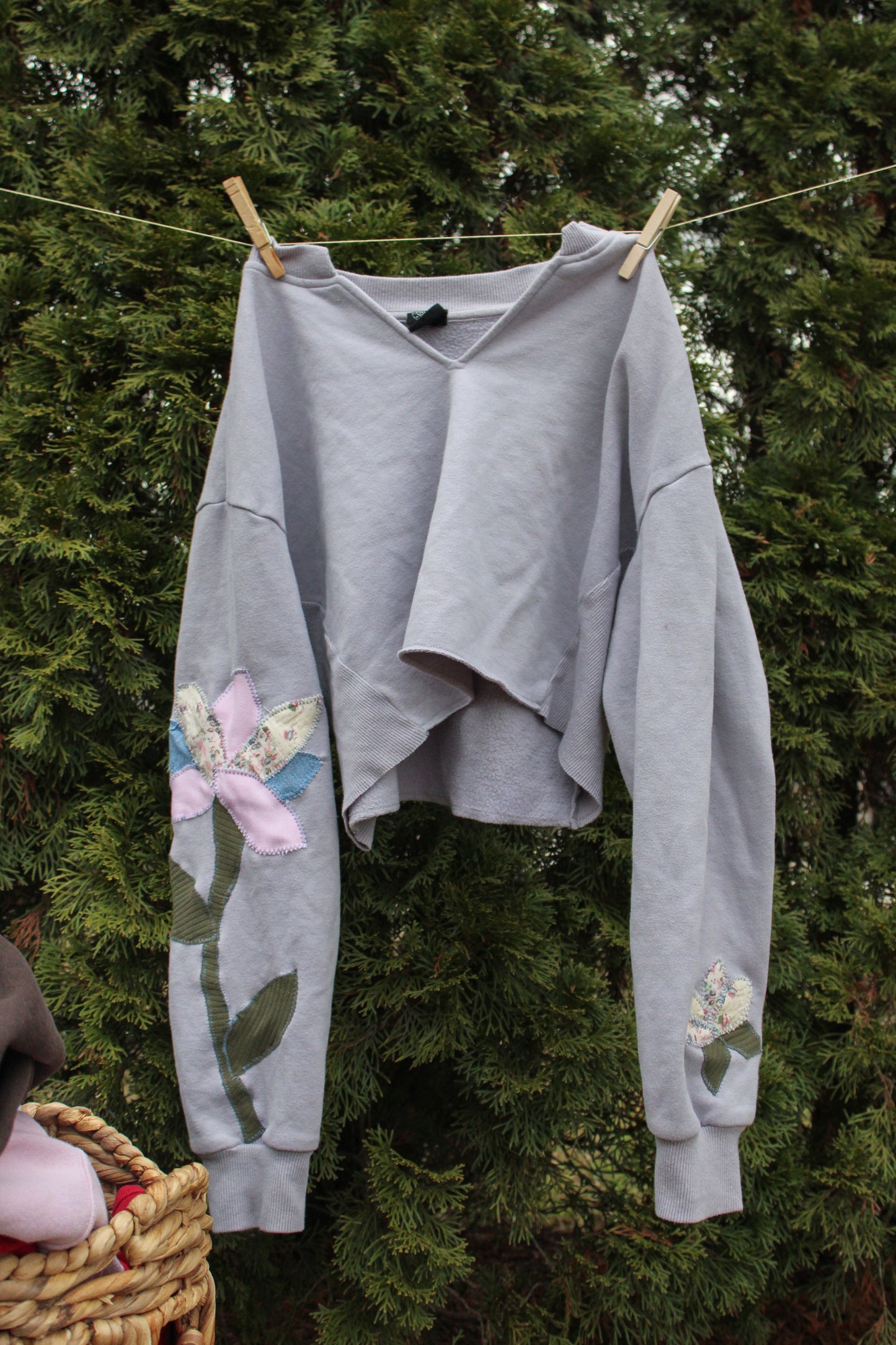 Bloom Cropped Sweatshirt-S