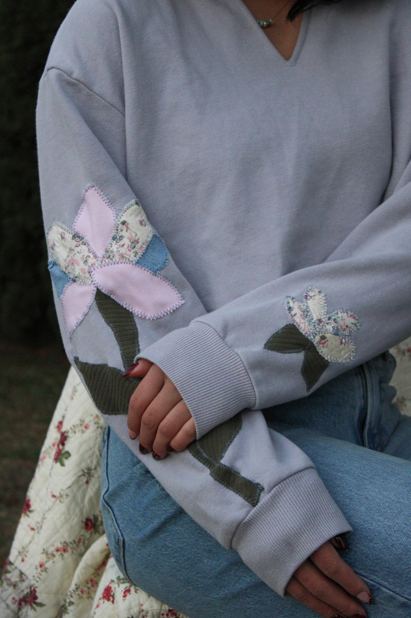 Bloom Cropped Sweatshirt-S