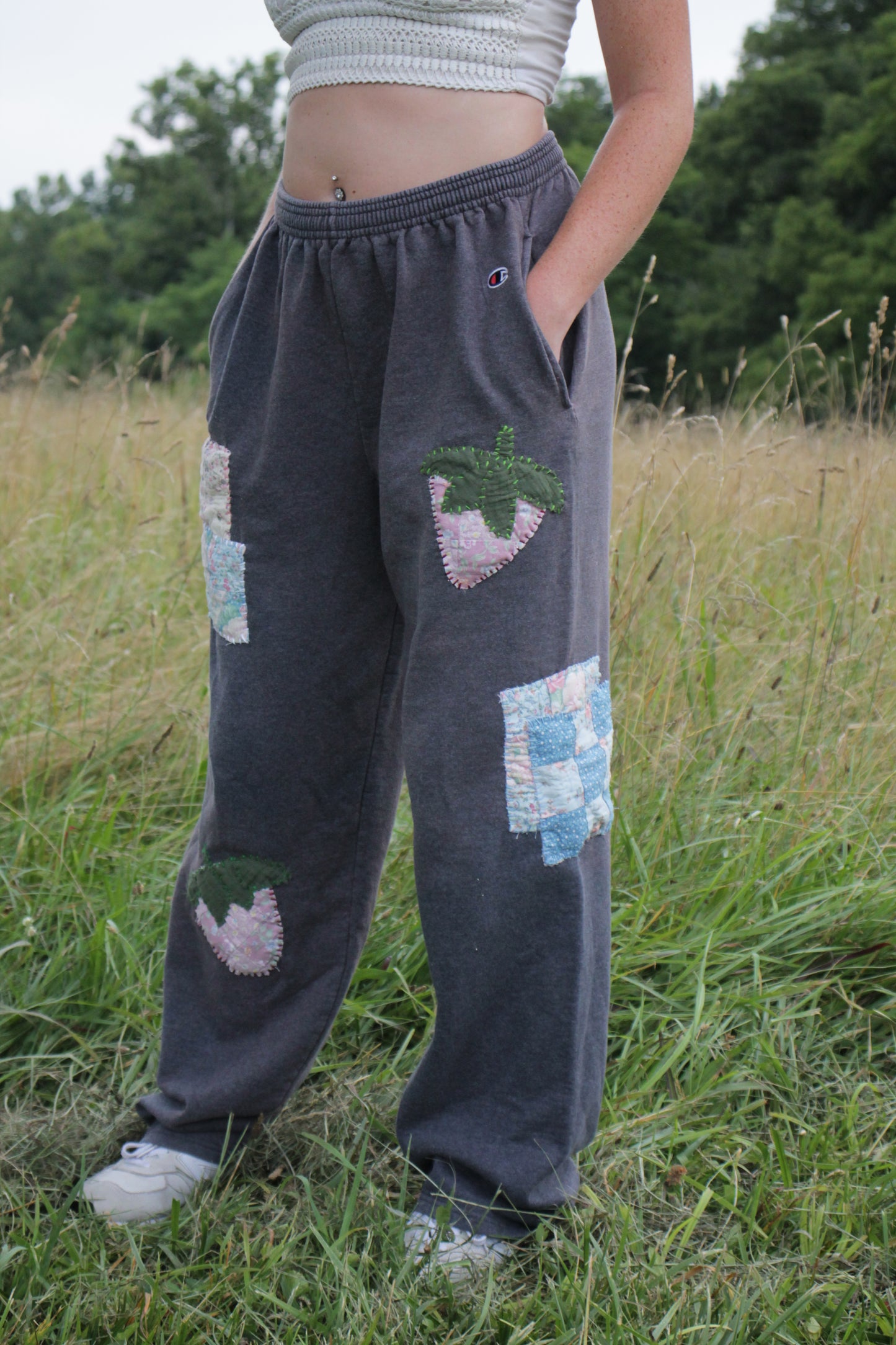 Quilted Strawberry Sweatpants- Sold Out