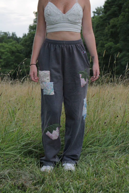 Quilted Strawberry Sweatpants- Sold Out